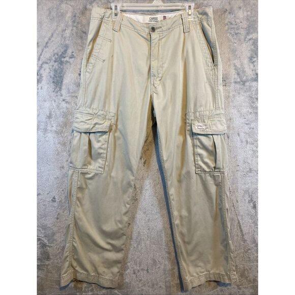 Levi's Loose Straight Cargo‎ Pants Baggy 90's Y2K Skater Beige Men's Size 34x32 - Picture 1 of 15